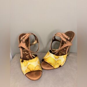 Sam Edelman Floral Block Heel Sandals - 8.5